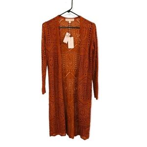 Chelsea & Theodore Crochet Cardigan Duster